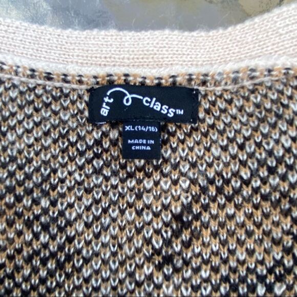 NWT art class Leopard Cheetah Cardigan XL 14/16 - Picture 4 of 6